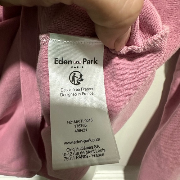 Eden Park Paris Men's Pink Long Sleeve Shirt NWOT size M - Picture 8 of 8